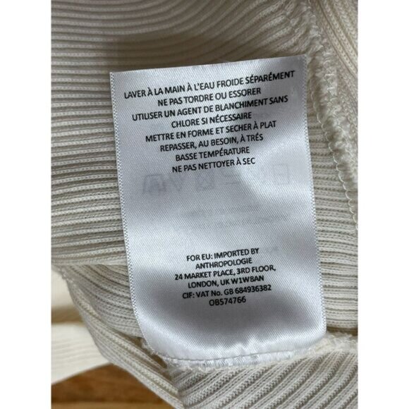 Anthropologie Saturday Sunday Women's M Ivory Sweater Knit Cardigan Crop WrapTie - Picture 3 of 9